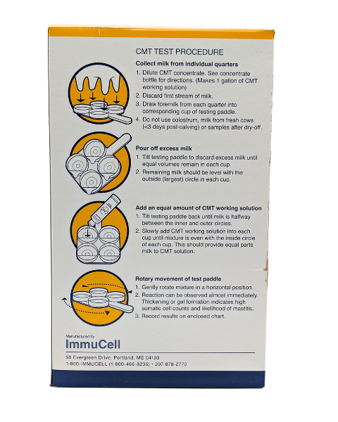 California Mastitis Test Kit (CMT) - back