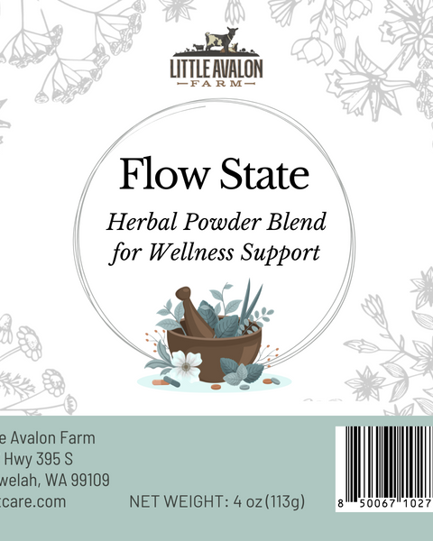 Flow State Herbal Powder Blend for Digestive Wellness in Animals 4 oz
