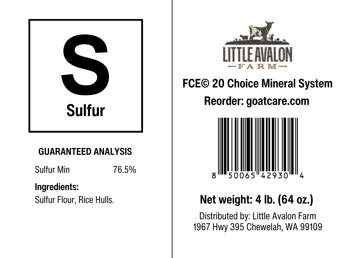 Sulfur for the Mineral Buffet - BaB