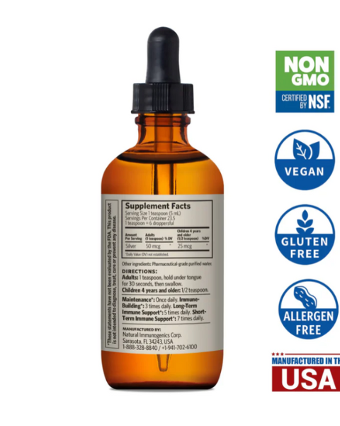 Bio-Active Silver Hydrosol – Dropper-Top 2 oz