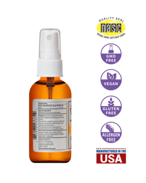 PETS Bio-Active Silver Hydrosol – Fine Mist Spray – 2oz
