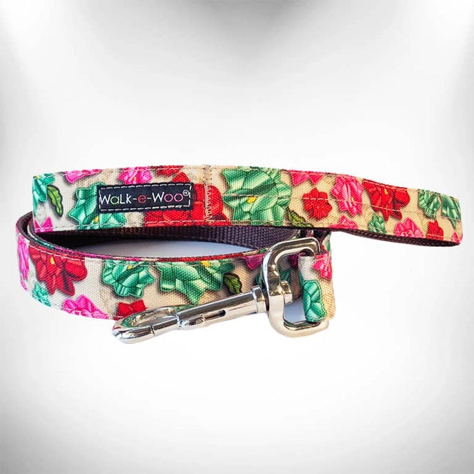 Walk-e-Woo Dog Collar: Mayan Flowers