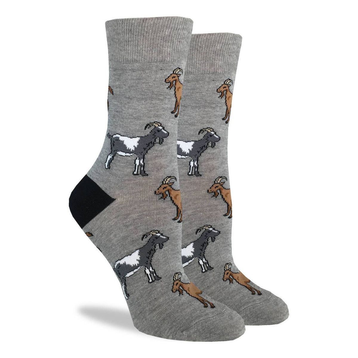 Women's Grey Goats Socks Adult Size 5-9