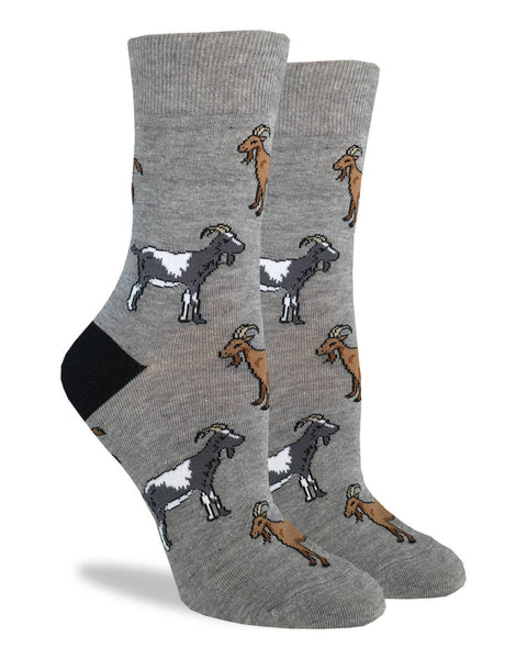 Women's Grey Goats Socks Adult Size 5-9