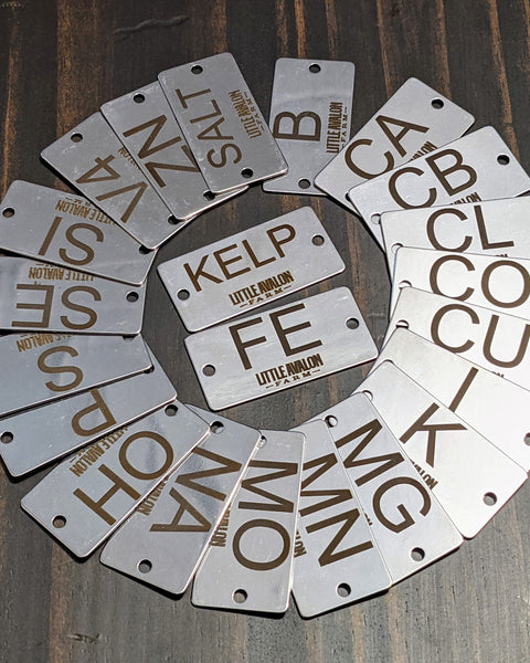 Stainless Steel Mineral Identification Tags