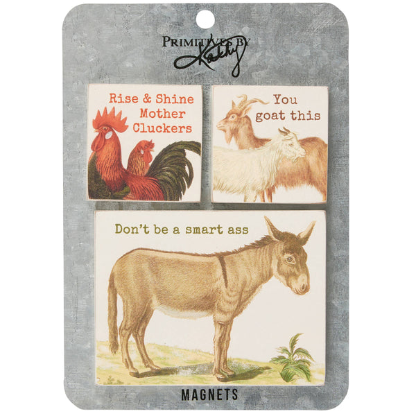 Animal Puns Magnet Set