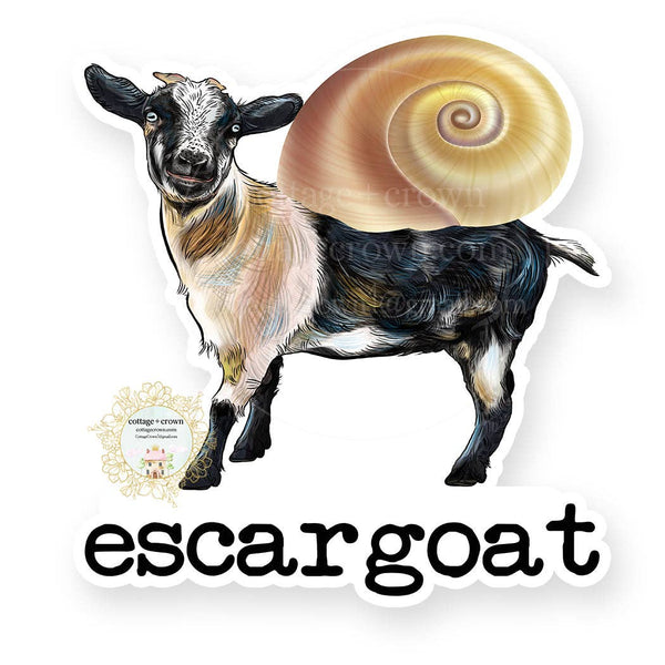 Goat Escargoat Vinyl Decal Sticker - Farm Animal