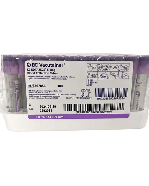 BD Vacutainer Blood Collection Tube - Lavender Top