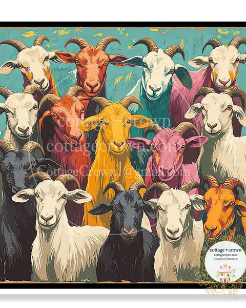 Gaggle of Goats Vinyl Sticker