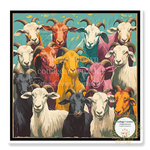 Gaggle of Goats Vinyl Sticker