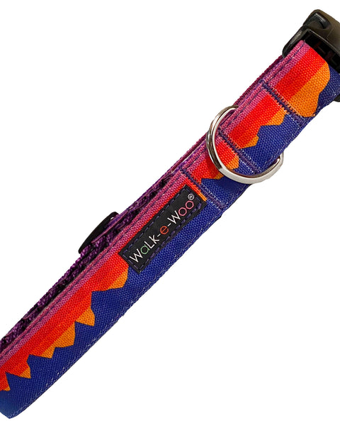 Walk-e-Woo Dog Collar: Mountain Purple