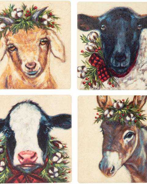 Merry Farm Coaster Set