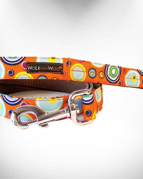 Walk-e-Woo Dog Collar: Orange Martini