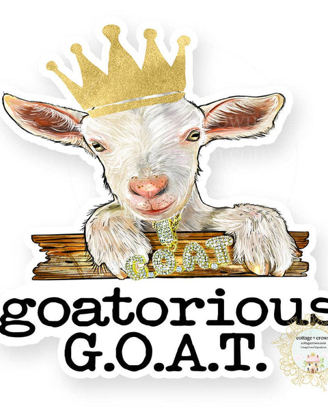 G.O.A.T. Goatorius Goat Vinyl Decal Sticker - Farm Animal