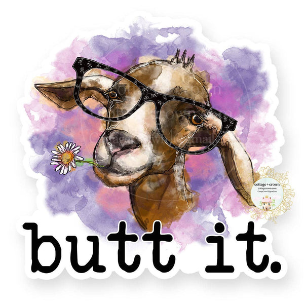 Goat Butt It Vinyl Decal Sticker - Farm Animal