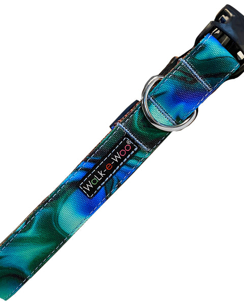 Walk-e-woo Dog Collar: Ombre Turquoise