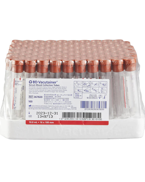 BD Vacutainer Serum Blood Collection Tube - Red Top