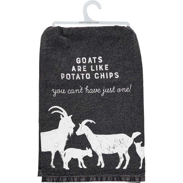 Goats Like Potato Chips Kitchen Towel