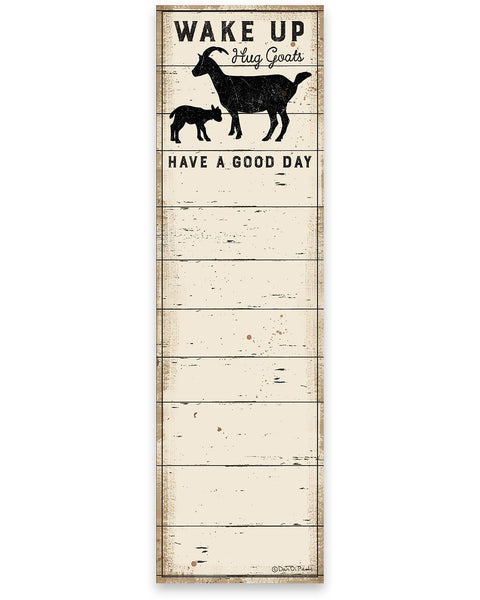 Wake Up Hug Goats List Pad