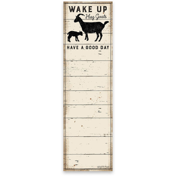 Wake Up Hug Goats List Pad