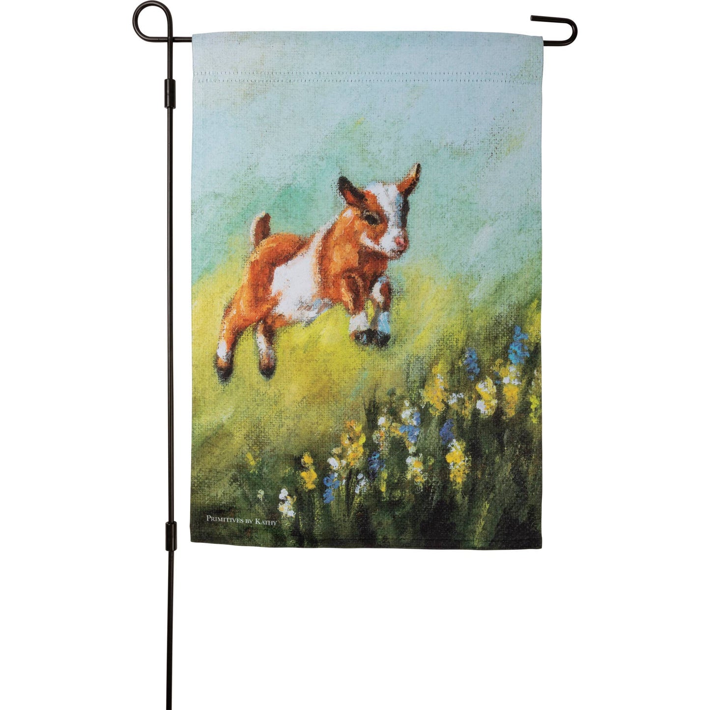 Jumping Goat Garden Flag