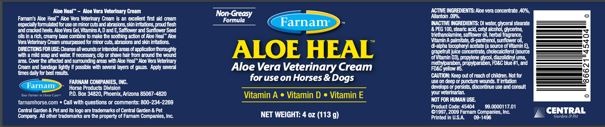 Aloe Heal Aloe Vera Veterinary Cream 4 Ounce