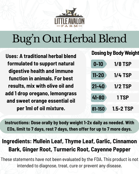 Bug’n Out Herbal Powder Blend for Animal Wellness Support 4oz