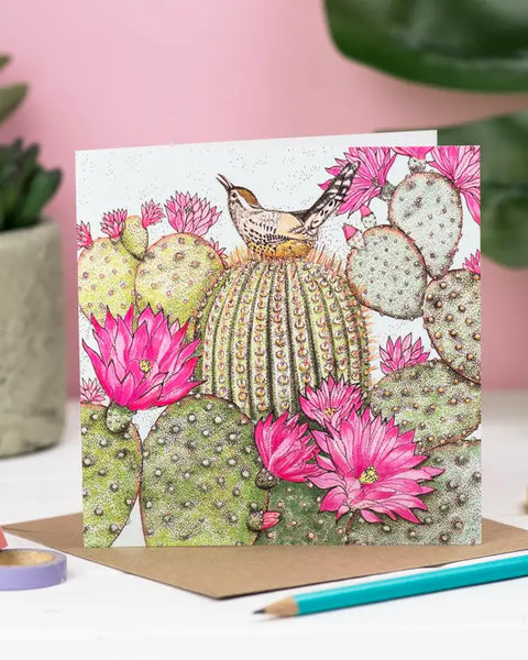 Cactus Wren Greeting Card