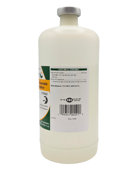 Calcium Gluconate 23% Solution 500 ML Bottle