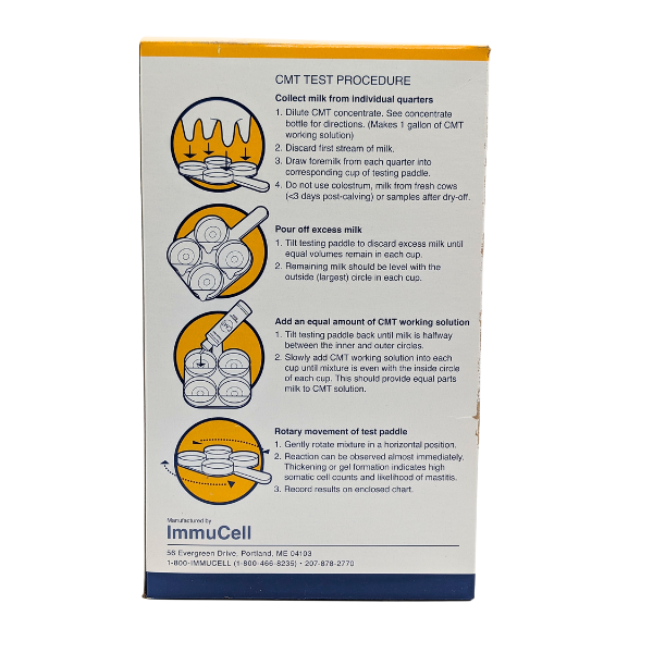 California Mastitis Test Kit (CMT) - back