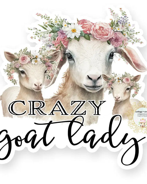 Crazy Goat Lady Vinyl Decal Sticker