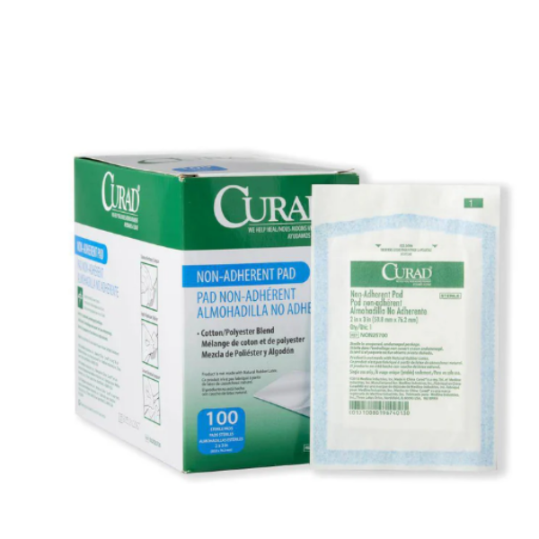 Medline Curad Sterile Nonadherent Pad, 2x3