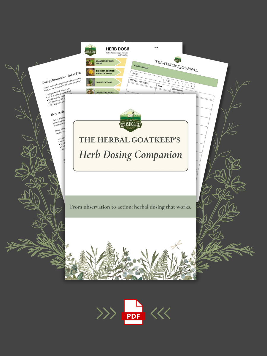 The Herbal Goatkeep's Herb Dosing Companion Printable PDF