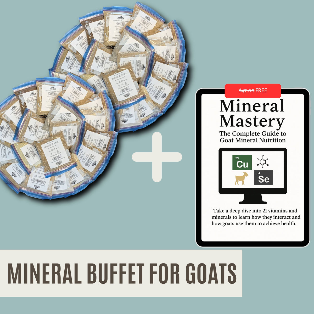 The COMPLETE Mineral Buffet Starter Kit 20 Minerals (non-GMO) + Salt FACEBOOK SPECIAL OFFER