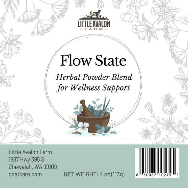 Flow State Herbal Powder Blend for Digestive Wellness in Animals 4 oz