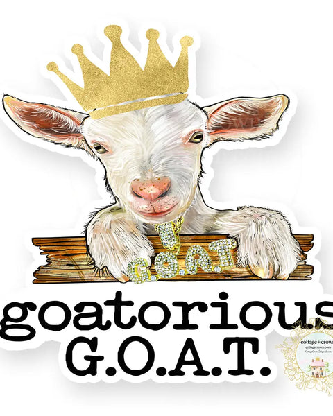 G.O.A.T. Goatorius Goat Vinyl Decal Sticker