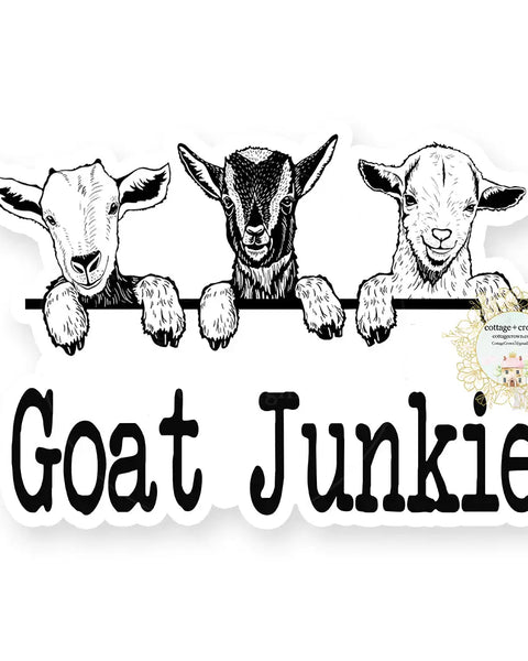 Goat Junkie Vinyl Decal Sticker