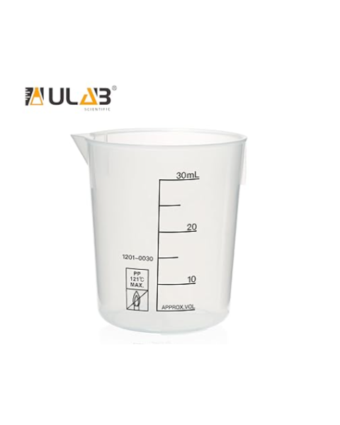 ULAB Scientific Stackable Graduated Plastic Beaker Volume 30 ml