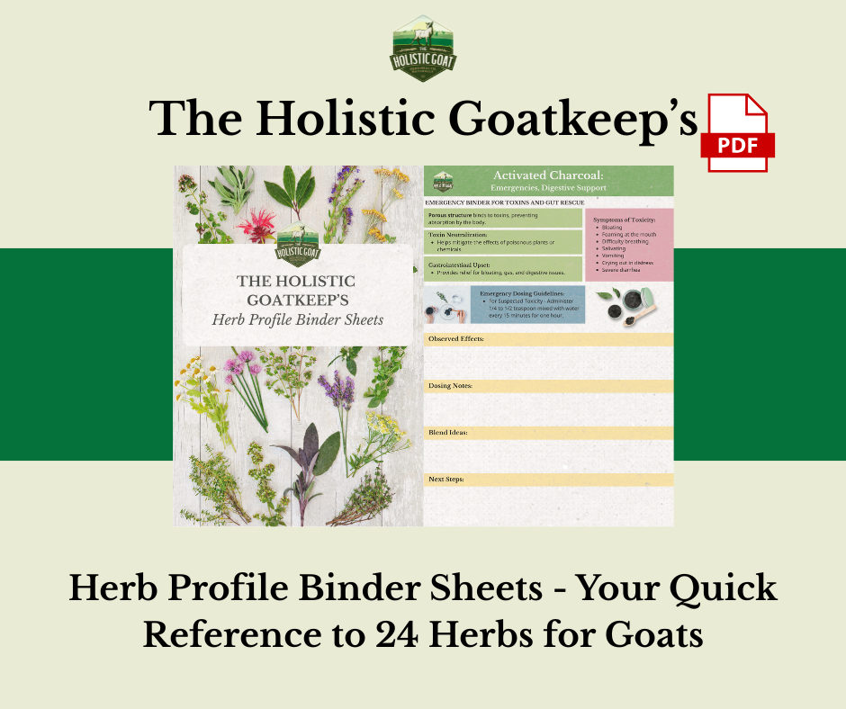 The Herbal Goatkeep's 24-Herb Profile Binder Sheets (Printable PDF Set)