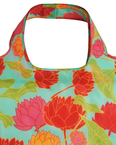 Lotus Reusable Grocery Tote Bag