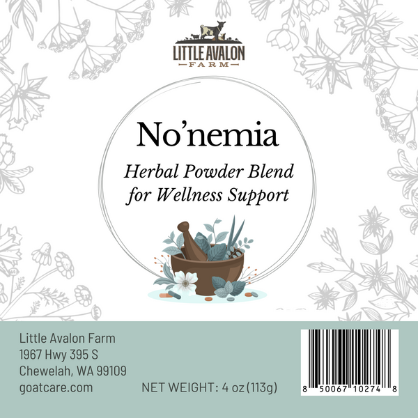 No'nemia Herbal Powder Blend for Animal Vitality Support 4 oz