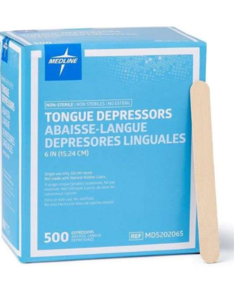 McKesson Nonsterile Wood Tongue Depressors 20 pack