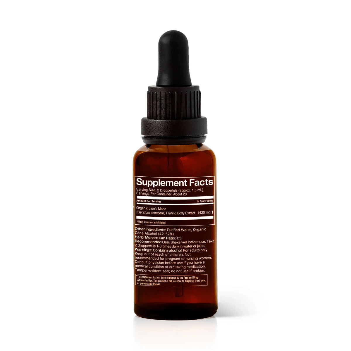 Plant Therapy Organic Lion's Mane Tincture 1 fl oz (30mL)