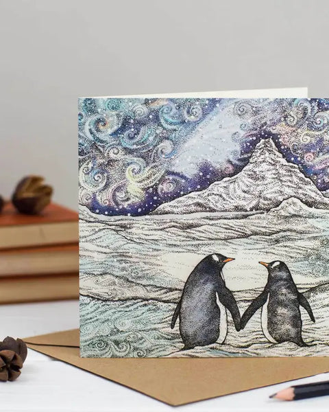 Penguin Couple Greeting Card