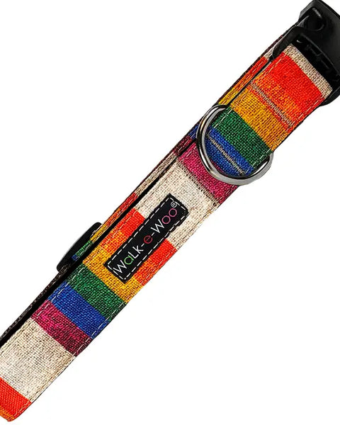 Walk-e-Woo Dog Collar: Rainbow