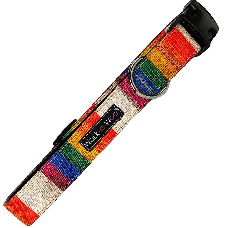 Walk-e-Woo Dog Collar: Rainbow