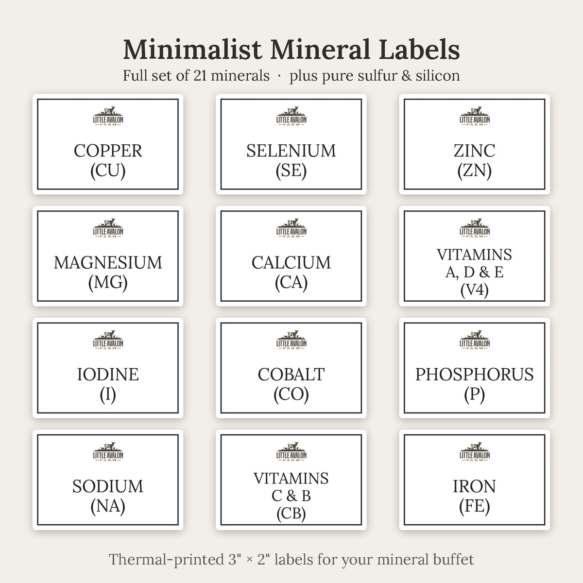 Thermal Printed Labels for Minerals