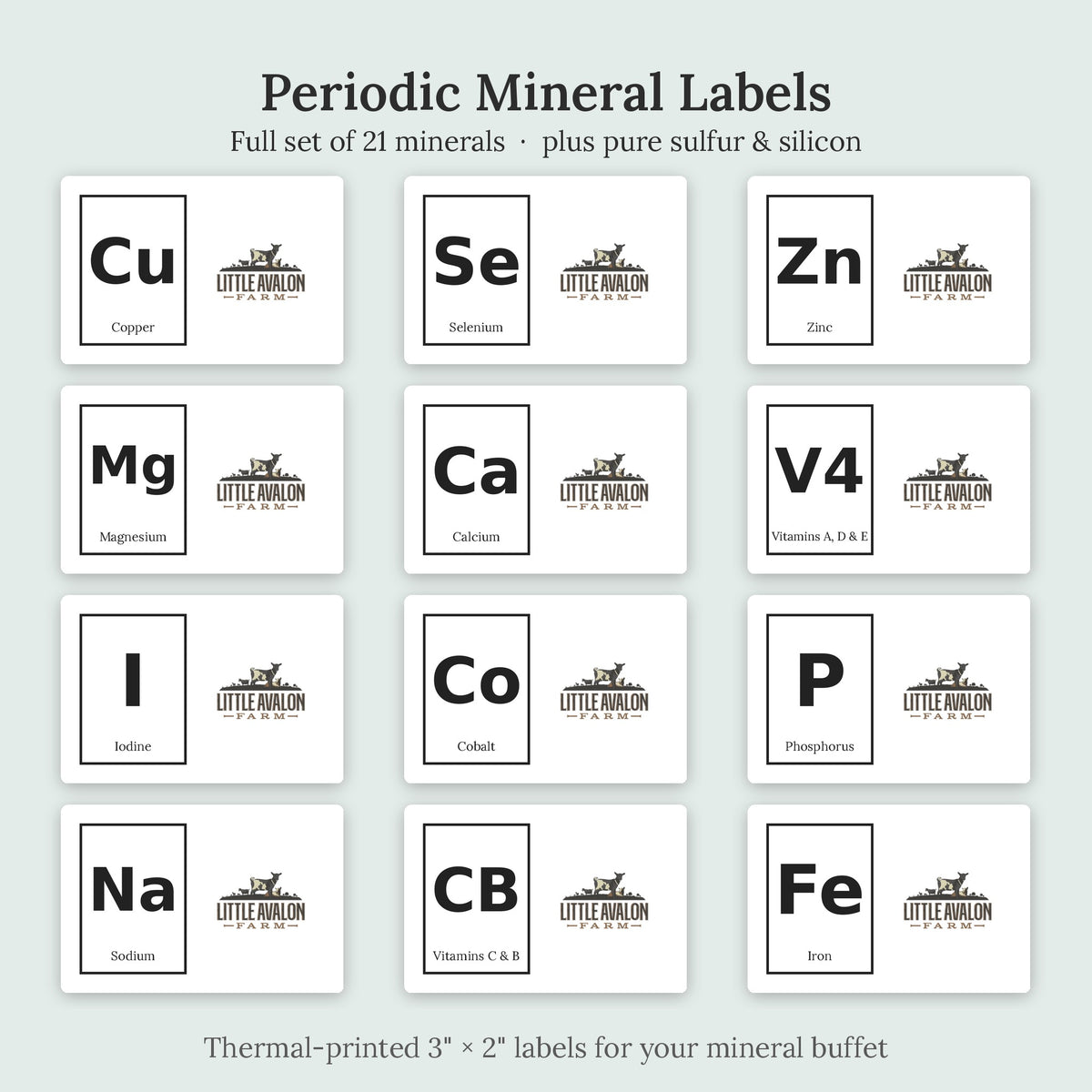 Thermal Printed Labels for Minerals
