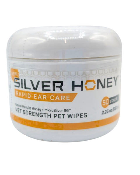 Silver Honey Rapid Ear Care Vet Strength Pet Wipes