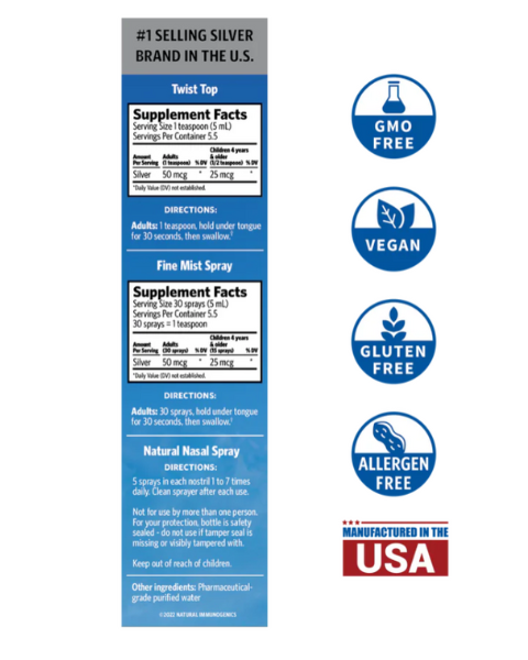 Bio-Active Silver Hydrosol - 3-Piece Trial & Travel Kit with Nasal Spray